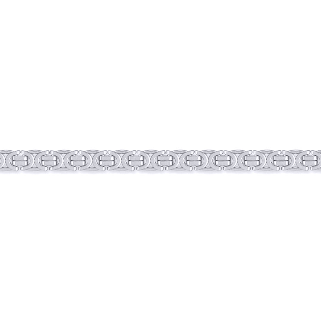 Sterling Silver  6mm Byzantine Bracelet 8.5 inch 21cm - ACN007A