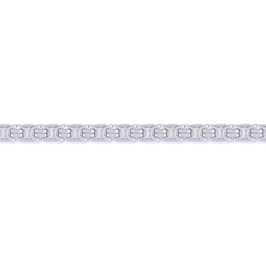 Sterling Silver  6mm Byzantine Bracelet 8.5 inch 21cm - ACN007A
