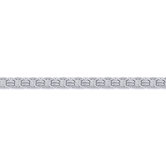 Sterling Silver  6mm Byzantine Bracelet 7.5 inch 19cm - ACN007A