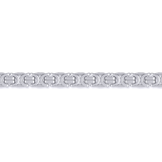 Sterling Silver  7.5mm Byzantine Bracelet 8.5 inch 21cm - ACN007B