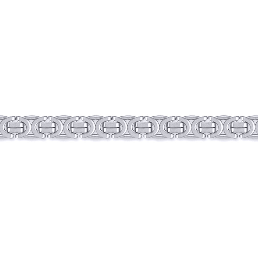 Sterling Silver  7.5mm Byzantine Bracelet 7.5 inch 19cm - ACN007B