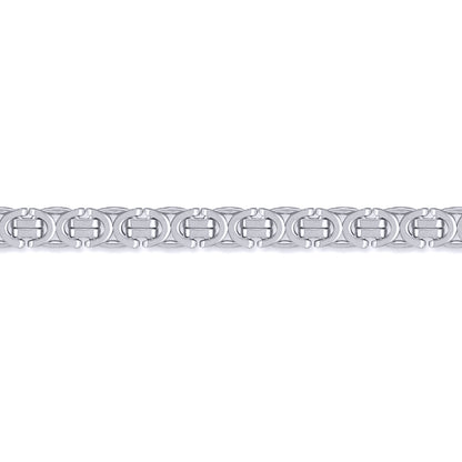 Sterling Silver  7.5mm Byzantine Bracelet 7.5 inch 19cm - ACN007B