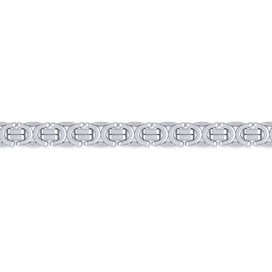 Sterling Silver  7.5mm Byzantine Bracelet 7.5 inch 19cm - ACN007B