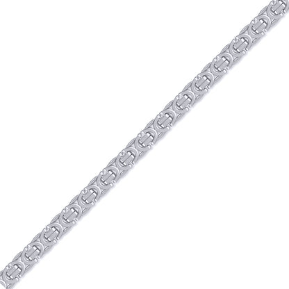Sterling Silver  9mm Byzantine Bracelet 8.5 inch 21cm - ACN007C