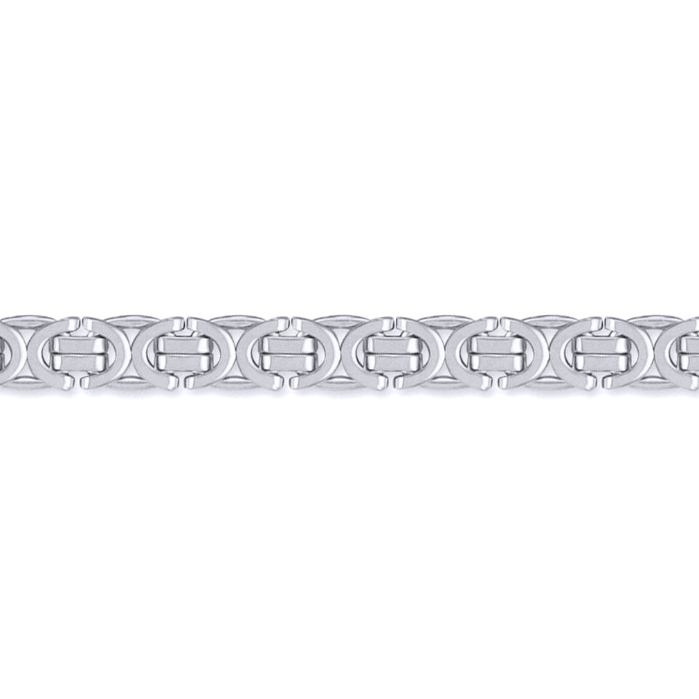 Sterling Silver  9mm Byzantine Bracelet 7.5 inch 19cm - ACN007C