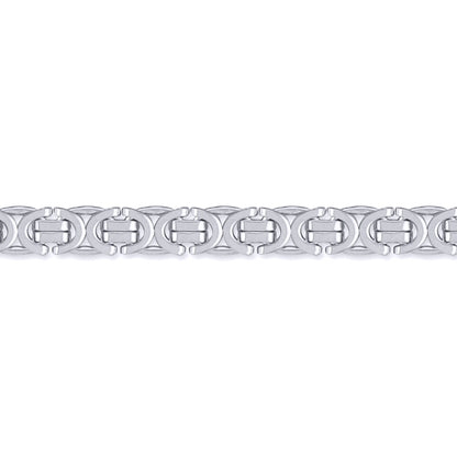 Sterling Silver  9mm Byzantine Bracelet 7.5 inch 19cm - ACN007C