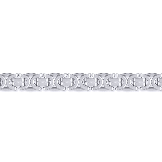 Sterling Silver  9mm Byzantine Bracelet 7.5 inch 19cm - ACN007C