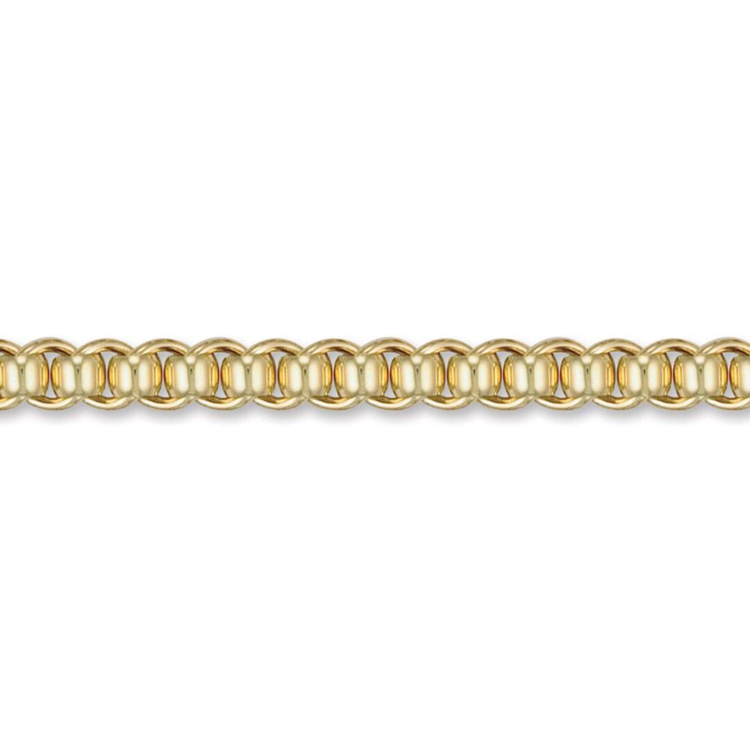 Gold-plated Sterling Silver  7mm Rollerball Bracelet 7.5 inch 19cm - ACN008B-GP