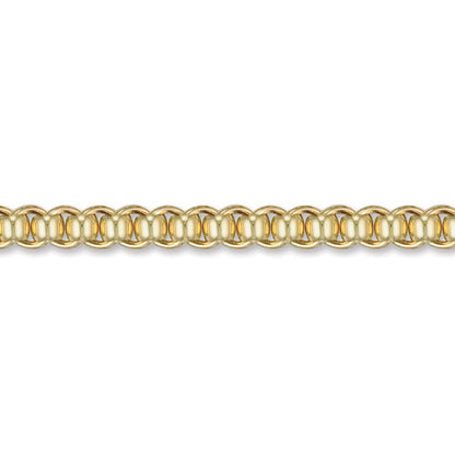 Gold-plated Sterling Silver  7mm Rollerball Bracelet 7.5 inch 19cm - ACN008B-GP