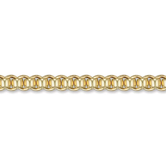 Gold-plated Sterling Silver  7mm Rollerball Bracelet 8.5 inch 21cm - ACN008B-GP