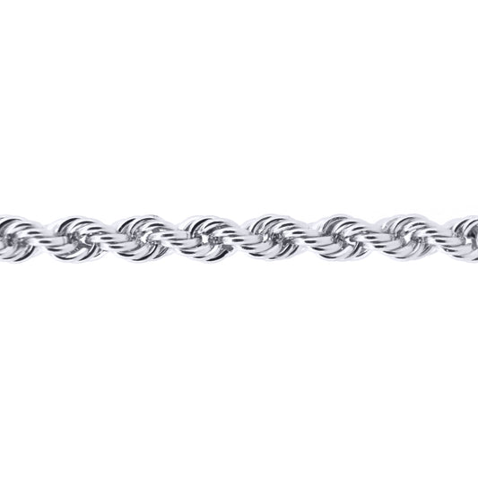 Sterling Silver  4mm Gauge solid Rope Chain Rope Chain - ACN010A