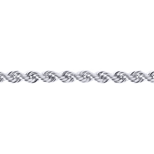 Silver  Rope Link 3.5mm Chain Bracelet - ACN010A