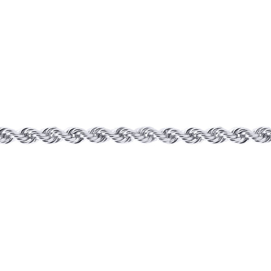 Sterling Silver  1.5mm Gauge solid Rope Chain Necklace - ACN010