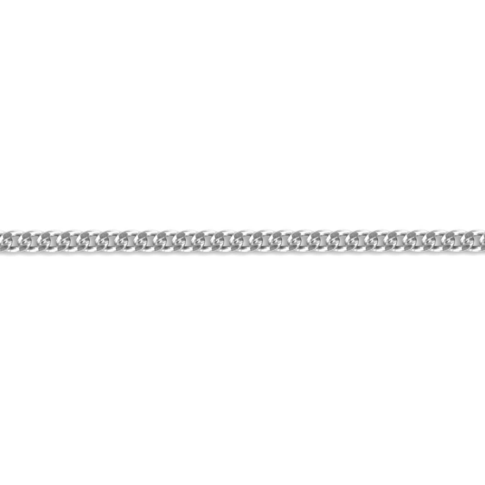 Sterling Silver  Curb Link Pendant Chain Necklace 1.5mm - ACN016A