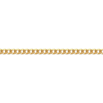 14k Gold Plated Sterling Silver  Curb Pendant Chain Necklace 1.6mm - ACN016B