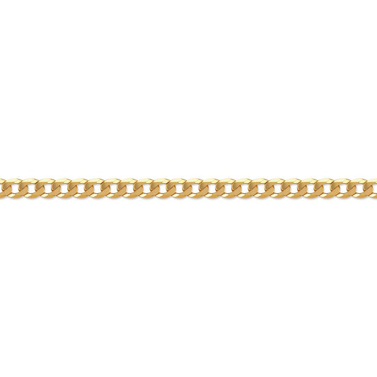 14k Gold Plated Sterling Silver  Curb Pendant Chain Necklace 1.6mm - ACN016B