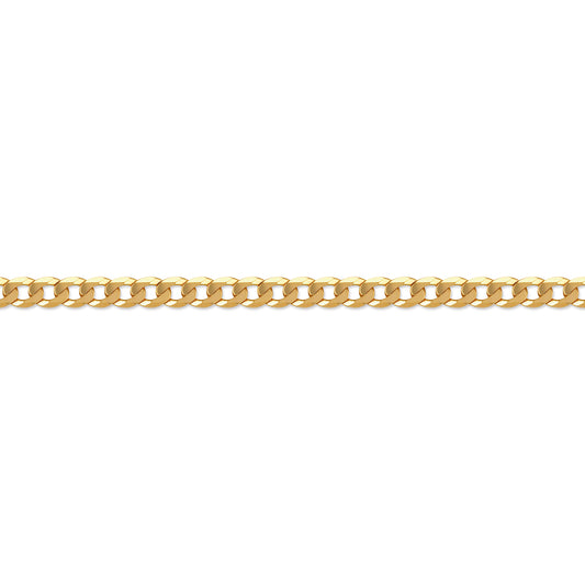 14k Gold Plated Sterling Silver  Curb Pendant Chain Necklace 1.6mm - ACN016B