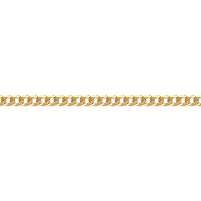 14k Gold Plated Sterling Silver  Curb Pendant Chain Necklace 1.6mm - ACN016B