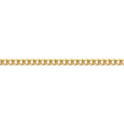 14k Gold Plated Sterling Silver  Curb Pendant Chain Necklace 1.6mm - ACN016B