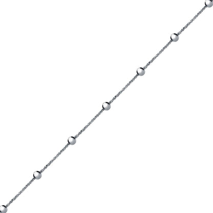 Silver  "Stars & Planets" Sparkling Popcorn Bead Chain Necklace - ACN020