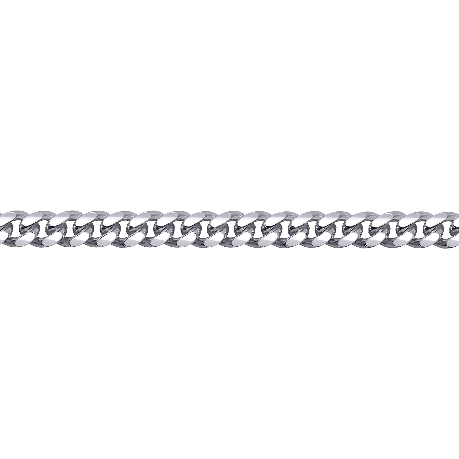 Mens Silver  Domed Curb Cuban 4.8mm Chain Bracelet 8.5 inch 21cm - ACN021B