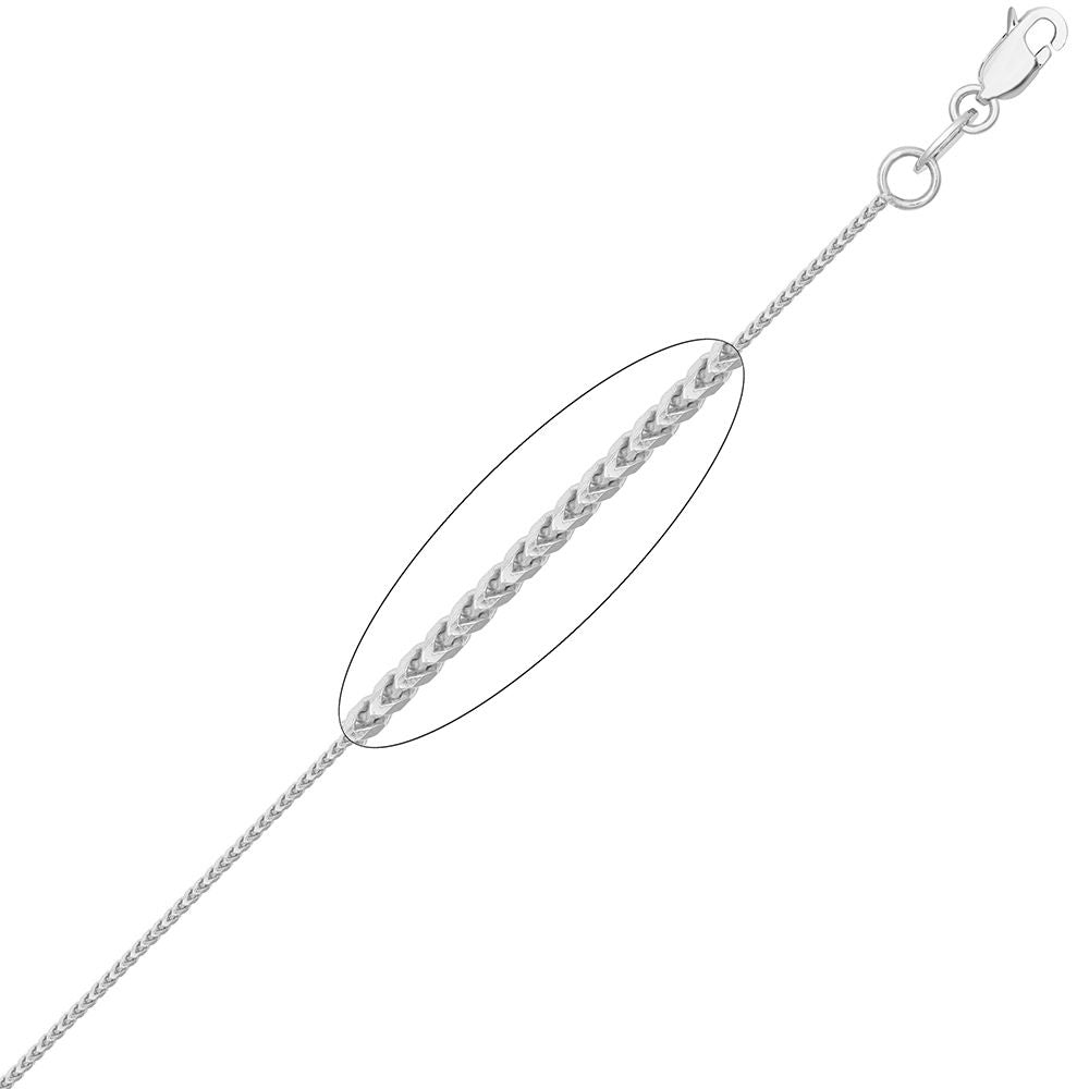 Sterling Silver  Square 3D Curb Franco 2.5mm Chain Necklace - ACN022A