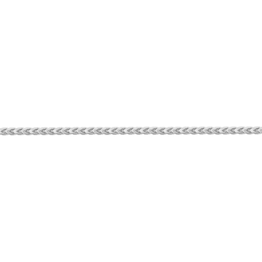 Sterling Silver  Square 3D Curb Franco 2.5mm Chain Necklace - ACN022A