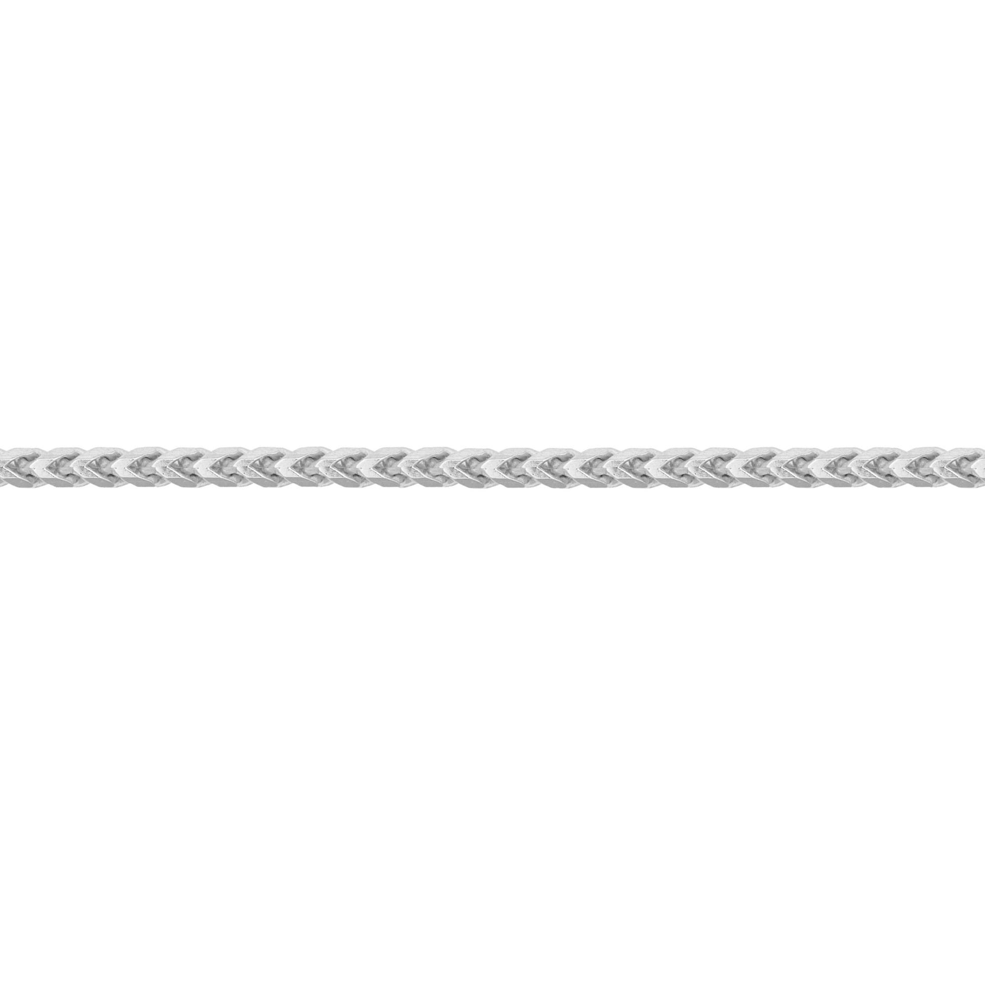 Sterling Silver  Square 3D Curb Franco 3mm Chain Necklace - ACN022B