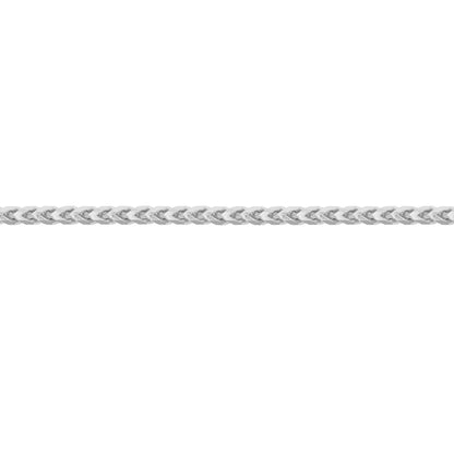 Sterling Silver  Square 3D Curb Franco 3mm Chain Necklace - ACN022B