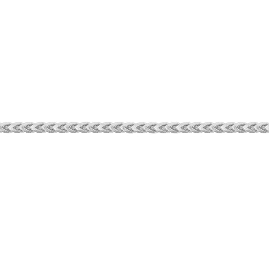 Sterling Silver  Square 3D Curb Franco 3mm Chain Necklace - ACN022B
