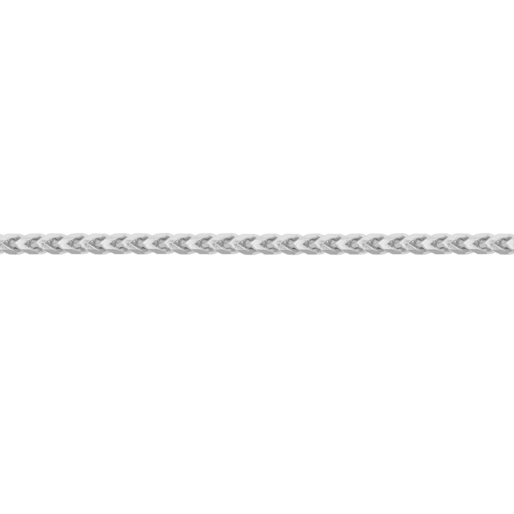 Sterling Silver  Square 3D Curb Franco 3mm Chain Necklace - ACN022B