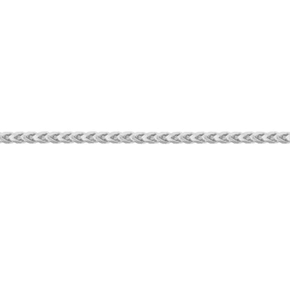 Sterling Silver  Square 3D Curb Franco 3mm Chain Necklace - ACN022B