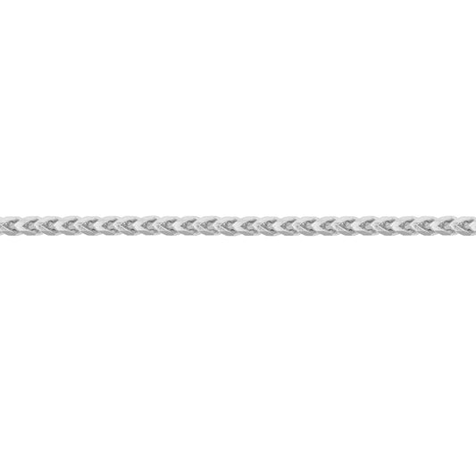 Sterling Silver  Square 3D Curb Franco 3mm Chain Necklace - ACN022B