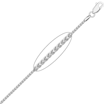 Sterling Silver  Square 3D Curb Franco 3.5mm Chain Necklace - ACN022C