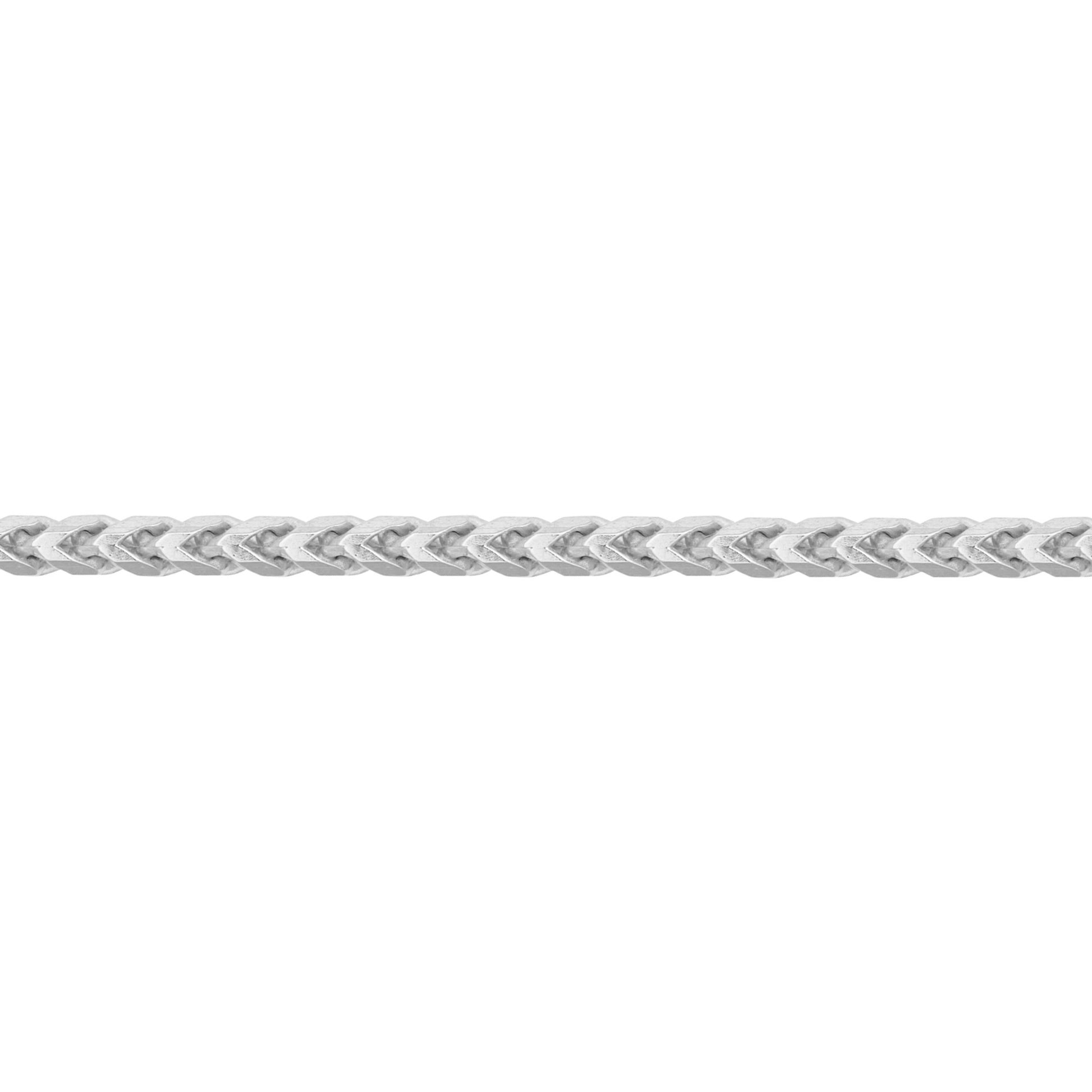 Sterling Silver  Square 3D Curb Franco 3.5mm Chain Necklace - ACN022C