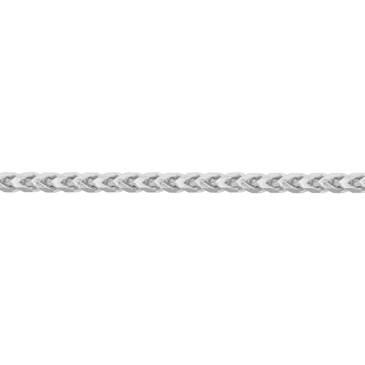 Sterling Silver  Square 3D Curb Franco 3.5mm Chain Necklace - ACN022C
