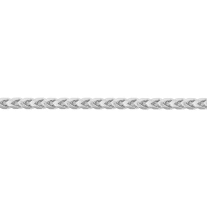 Sterling Silver  Square 3D Curb Franco 3.5mm Chain Necklace - ACN022C