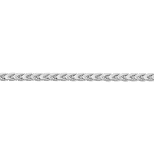 Sterling Silver  Square 3D Curb Franco 3.5mm Chain Necklace - ACN022C