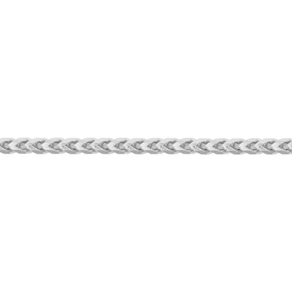 Sterling Silver  Square 3D Curb Franco 3.5mm Chain Necklace - ACN022C