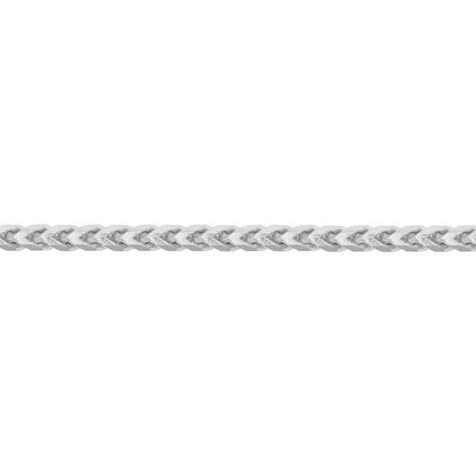 Sterling Silver  Square 3D Curb Franco 3.5mm Chain Necklace - ACN022C