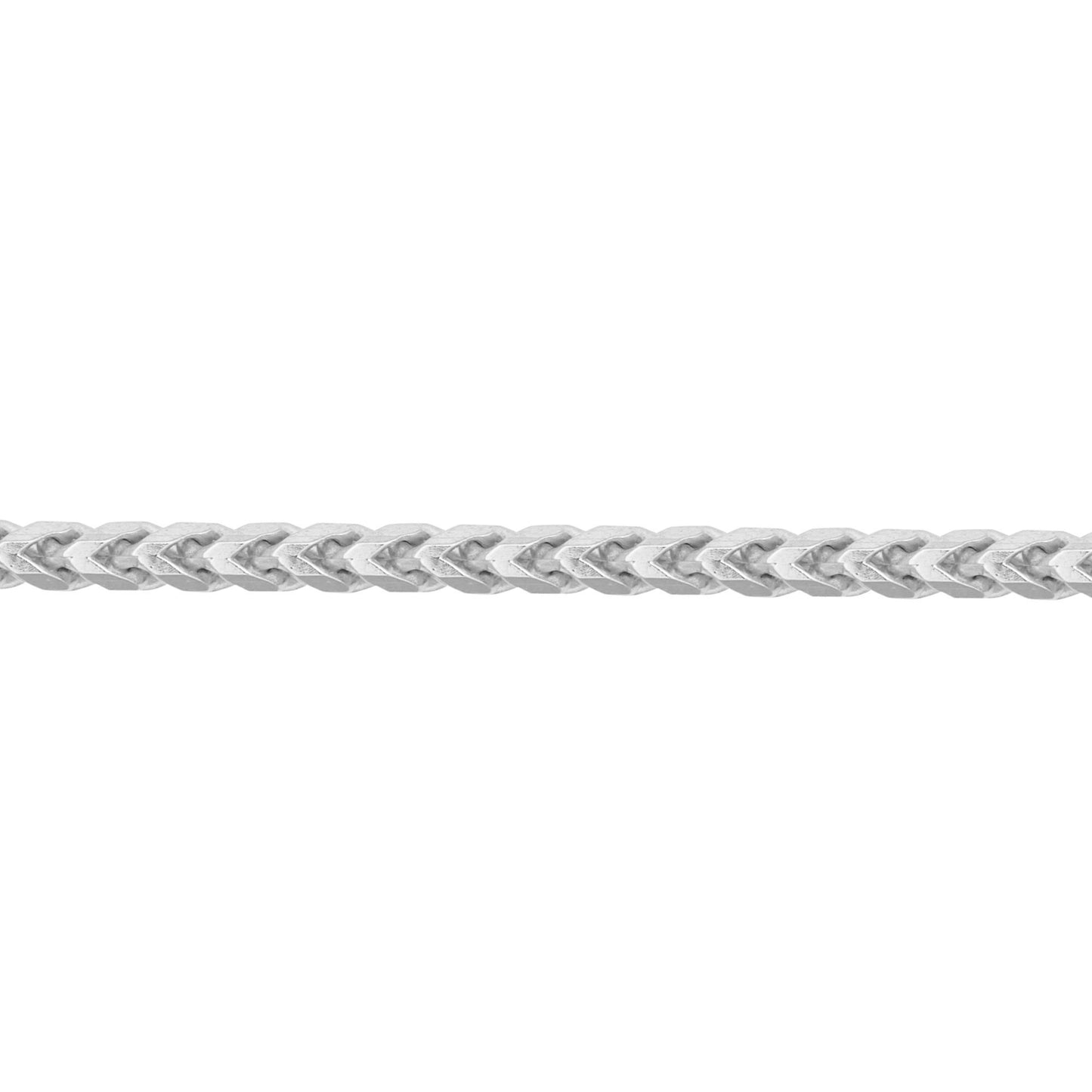 Sterling Silver  Square 3D Curb Franco 4.5mm Chain Necklace - ACN022D