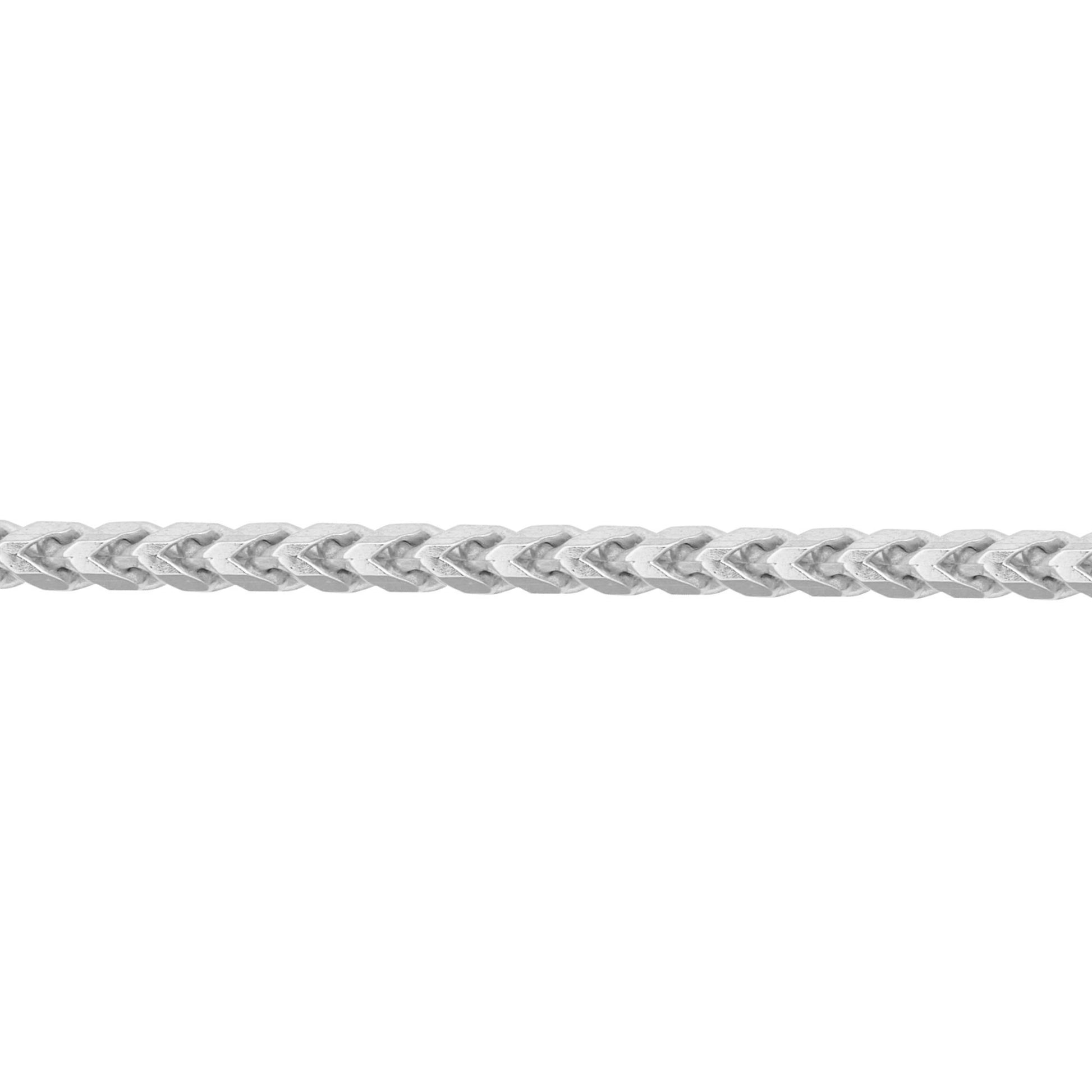 Sterling Silver  Square 3D Curb Franco 4.5mm Chain Necklace - ACN022D