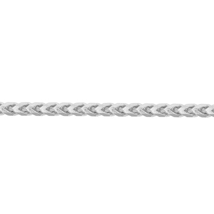 Sterling Silver  Square 3D Curb Franco 4.5mm Chain Necklace - ACN022D