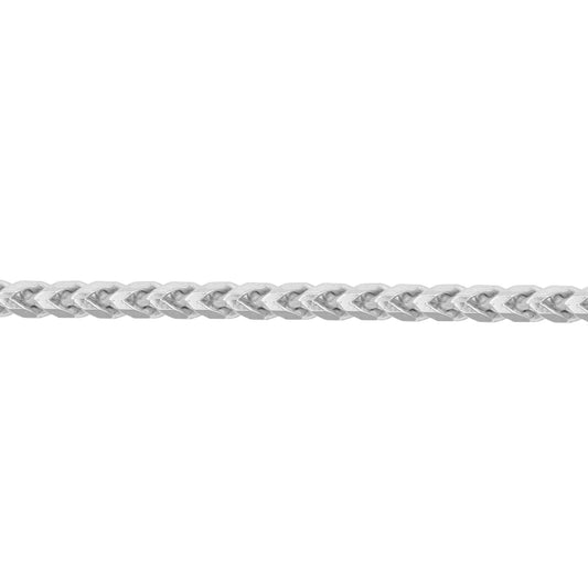Sterling Silver  Square 3D Curb Franco 4.5mm Chain Necklace - ACN022D