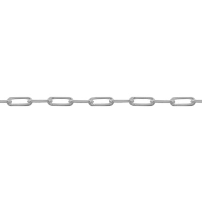 Sterling Silver  Elongated Oval Paperclip 2.3mm Chain Necklace - ACN043A