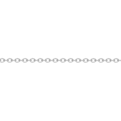Silver  Oval Belcher Rolo 1.1mm Pendant Chain Necklace 16-20" - ACN044A