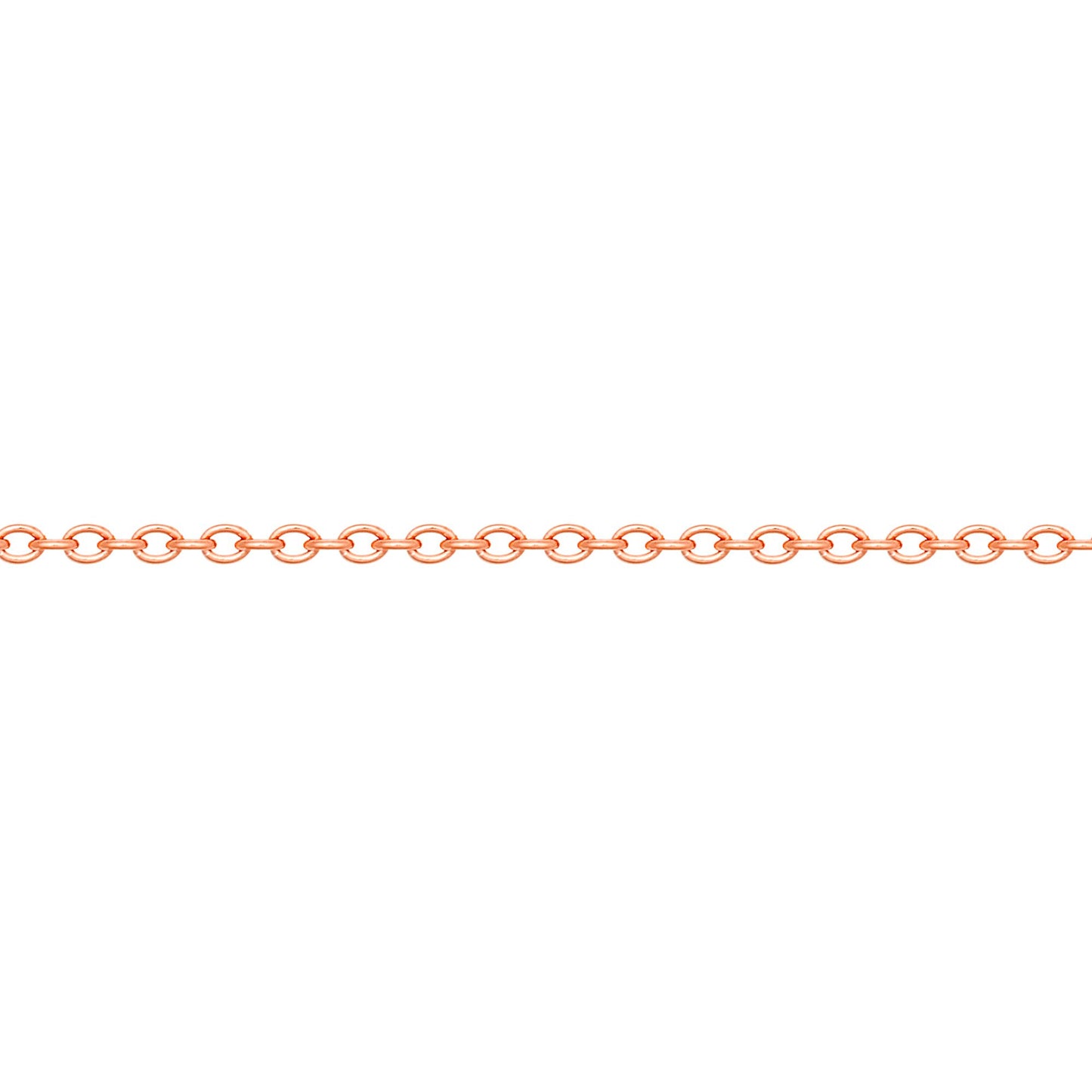 Rose-Gold-plated Silver  Rolo Pendant Chain Necklace 16-20 inch - ACN044C
