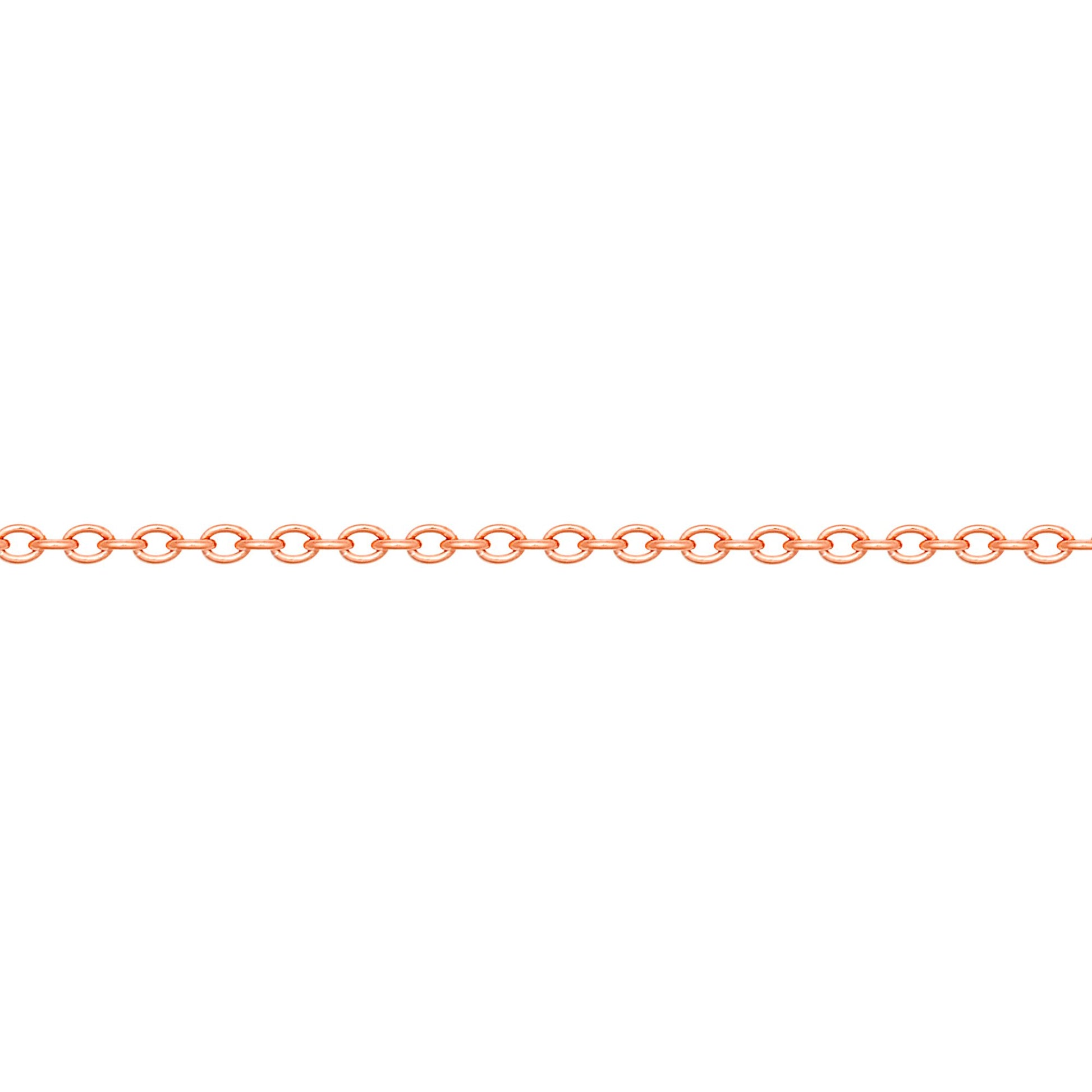 Rose-Gold-plated Silver  Rolo Pendant Chain Necklace 16-20 inch - ACN044C