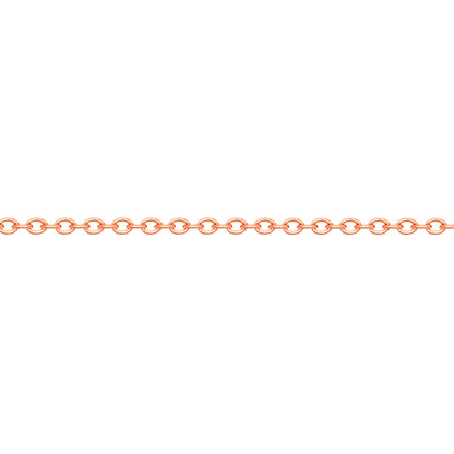 Rose-Gold-plated Silver  Rolo Pendant Chain Necklace 16-20 inch - ACN044C