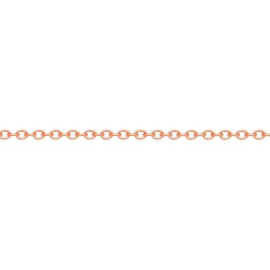 Rose-Gold-plated Silver  Rolo Pendant Chain Necklace 16-20 inch - ACN044C